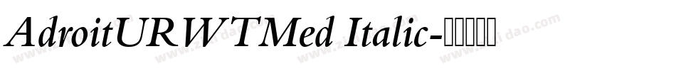 AdroitURWTMed Italic字体转换